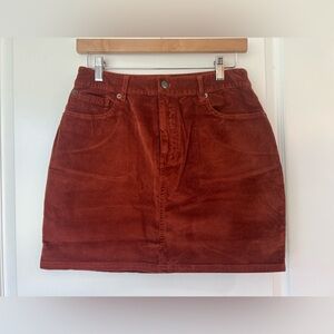 Threads 4 Thought Rust Corduroy Mini Skirt